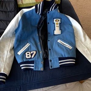 Men’s size 42 letterman’s jacket.